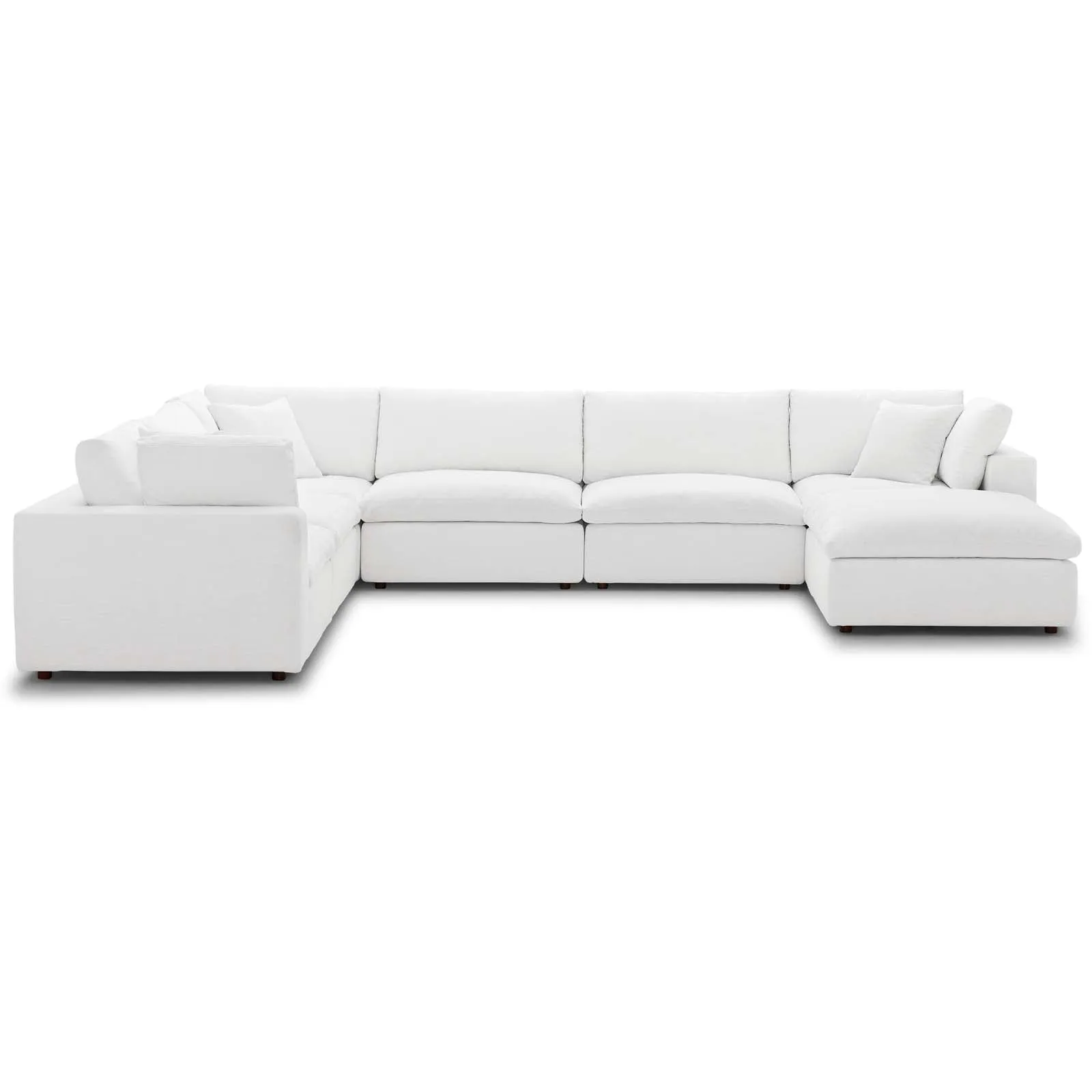 Commix Down Filled Overstuffed 7 Piece Sectional Sofa Set