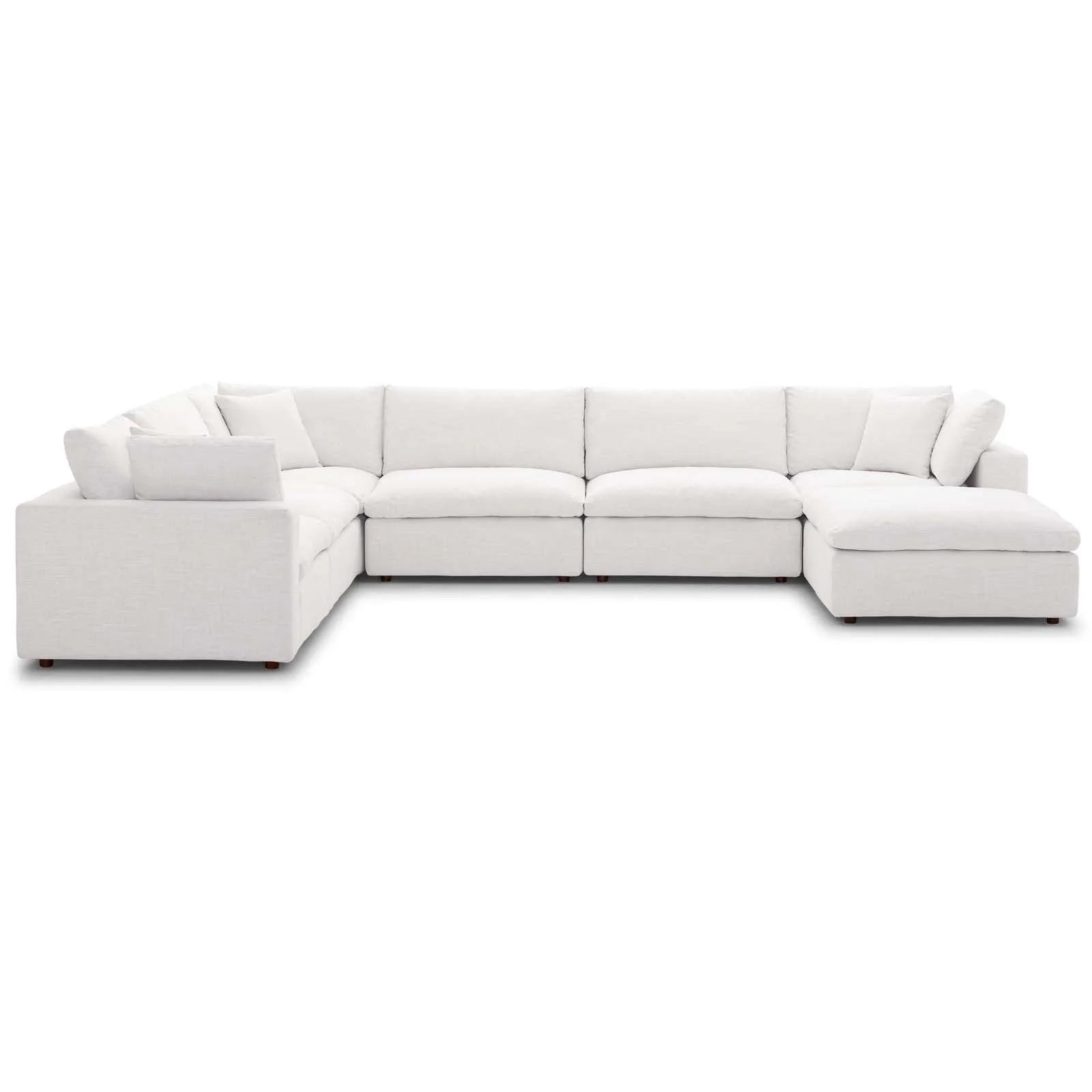 Commix Down Filled Overstuffed 7 Piece Sectional Sofa Set