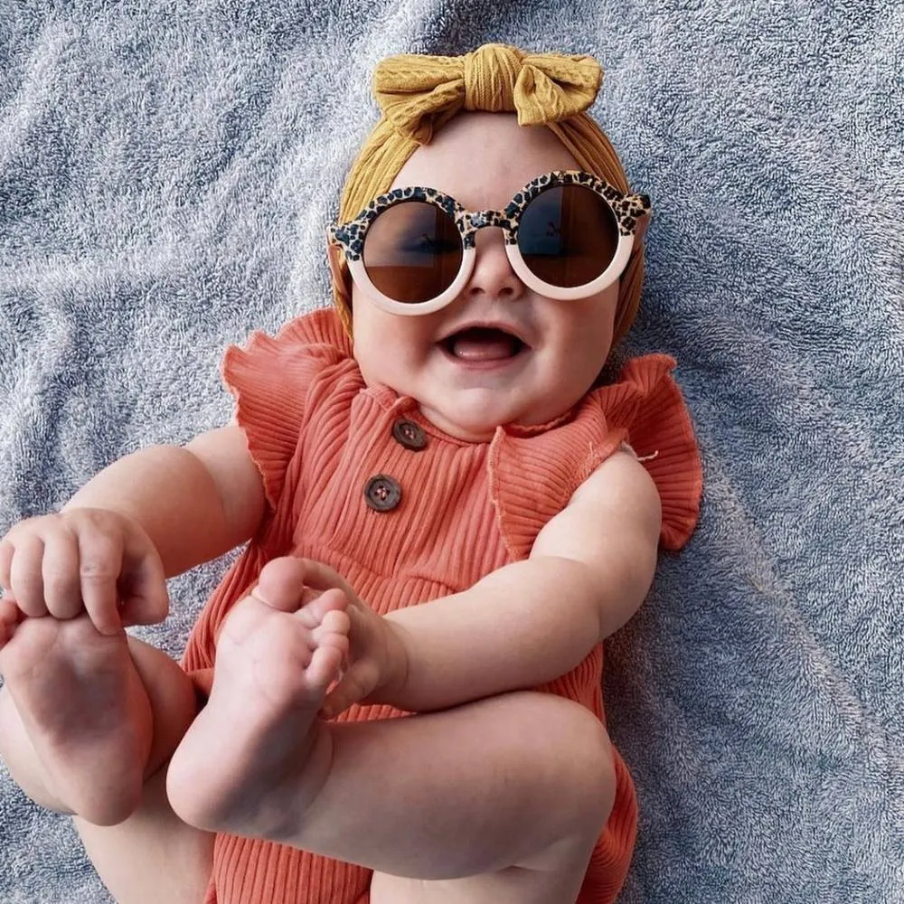 Coral Leopard Ava Baby Sunglasses