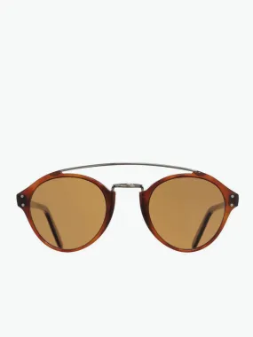 Cutler and Gross Oval-Frame Tortoiseshell Acetate Sunglasses