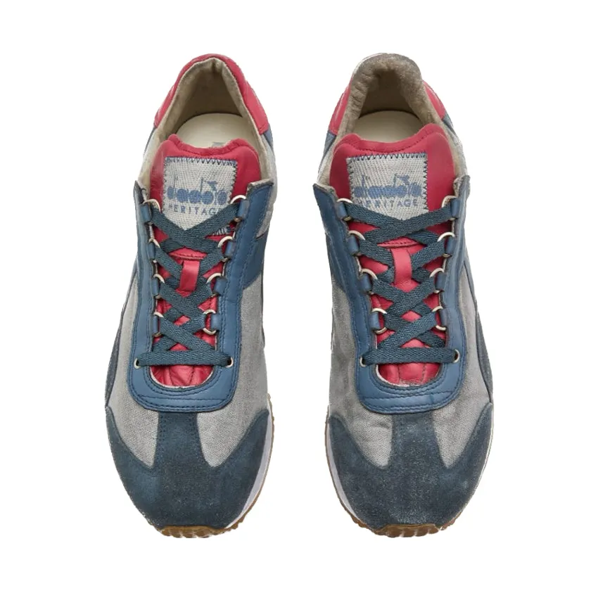 DIADORA HERITAGE SNEAKERS EQUIPE H DIRTY STONE WASH EVO 201.174736 01 9877 VAPOR BLUE-BERING SEA