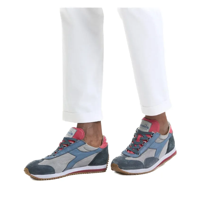 DIADORA HERITAGE SNEAKERS EQUIPE H DIRTY STONE WASH EVO 201.174736 01 9877 VAPOR BLUE-BERING SEA