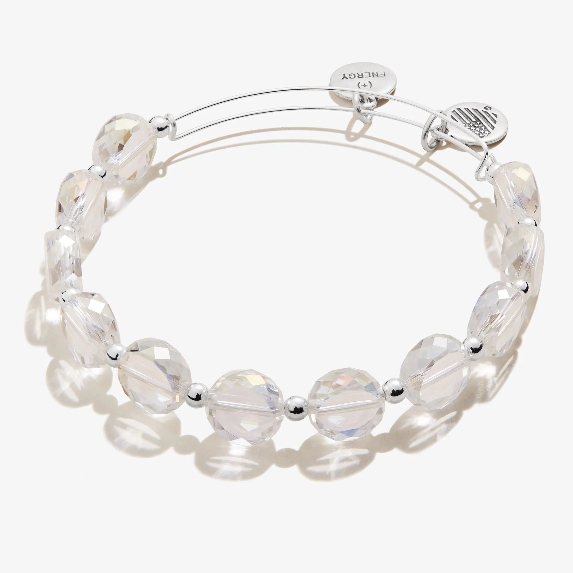 Disco Beaded Bangle, Ice