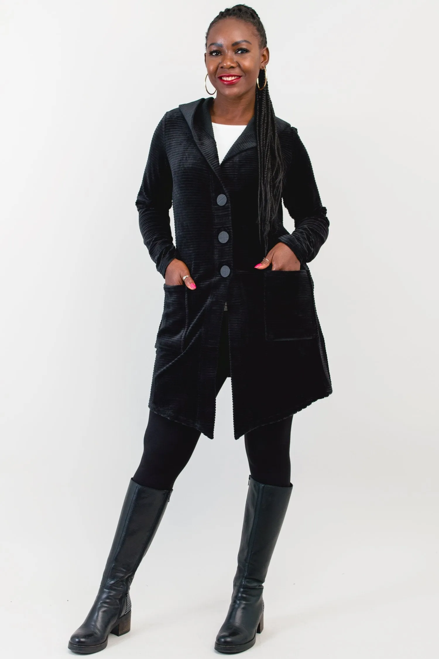 Doreen Jacket, Black, Bamboo Cotton