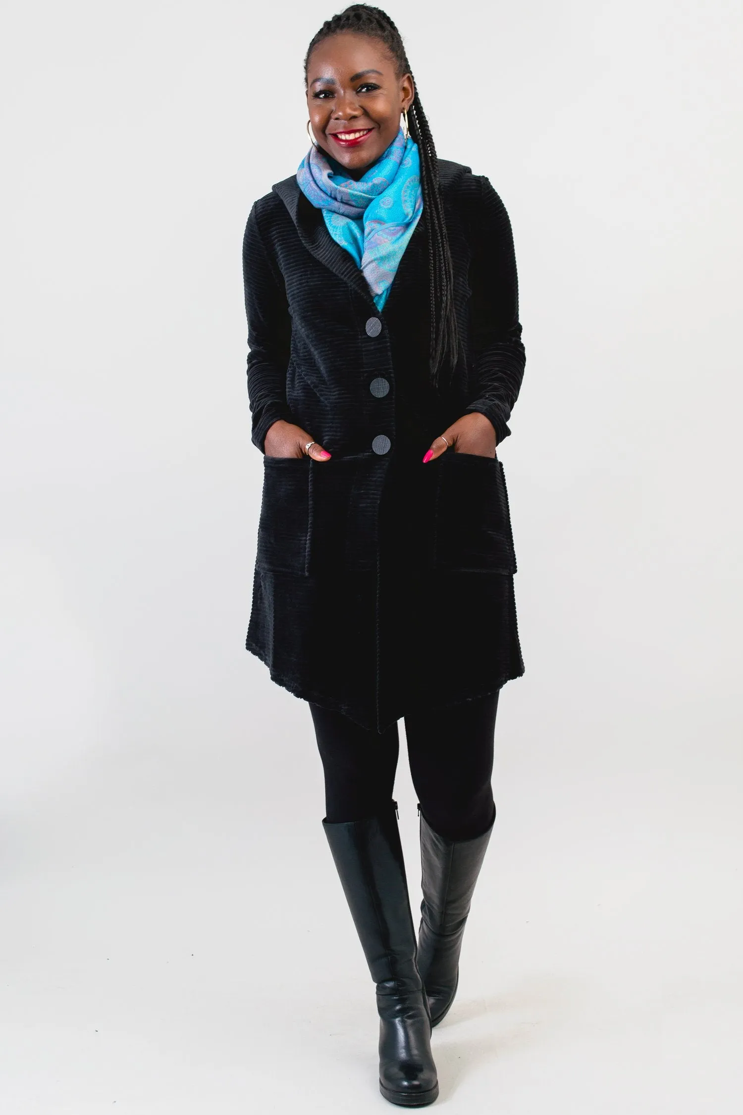 Doreen Jacket, Black, Bamboo Cotton