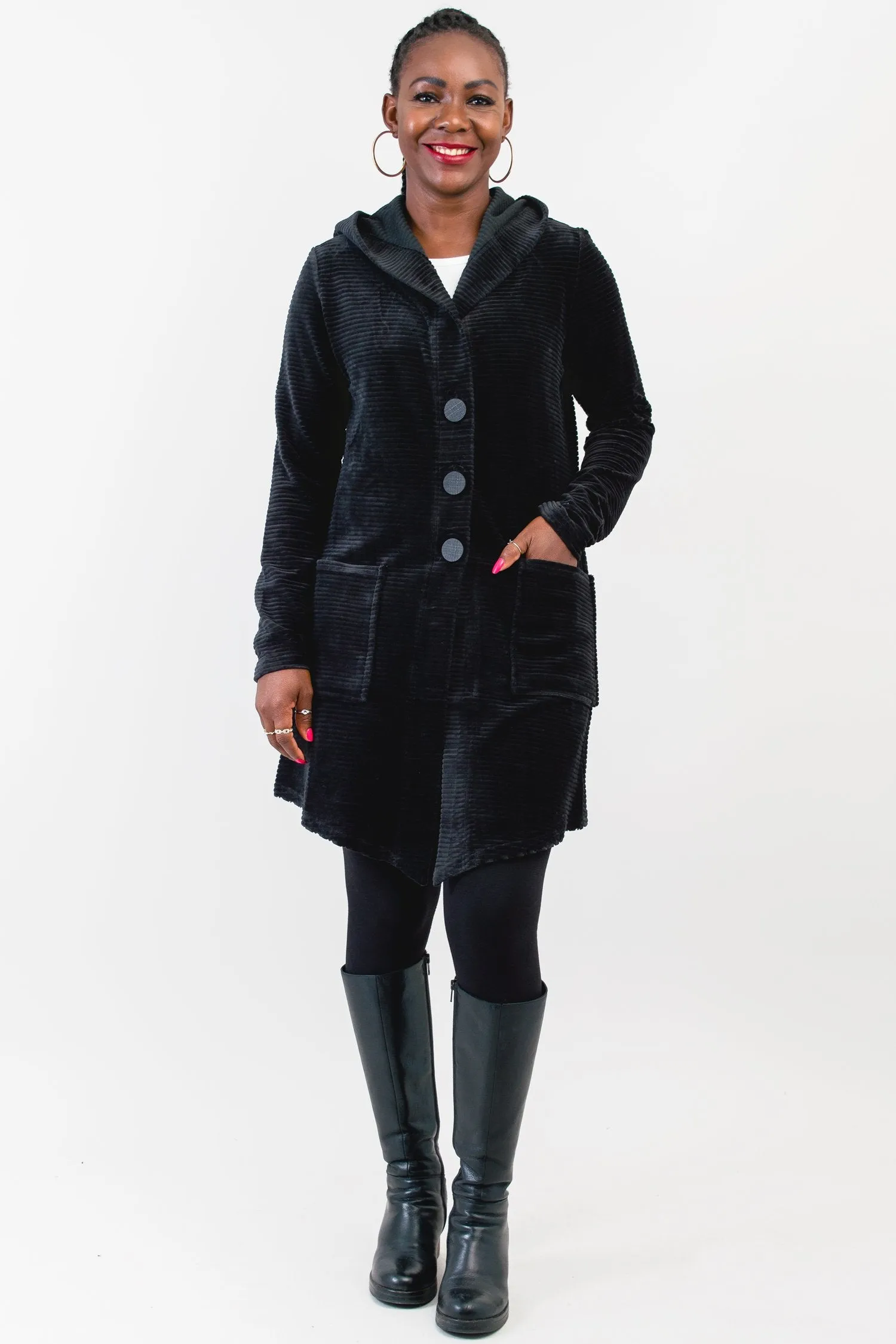 Doreen Jacket, Black, Bamboo Cotton