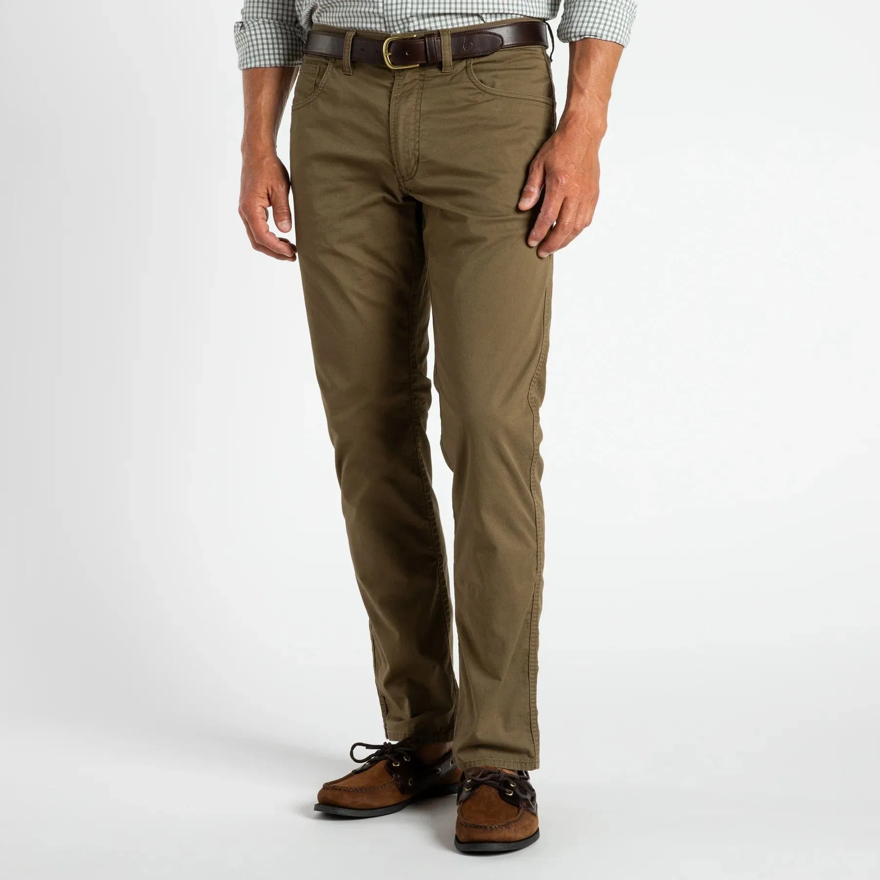 Duck Head Shoreline Twill 5-Pocket in Capers - Men's