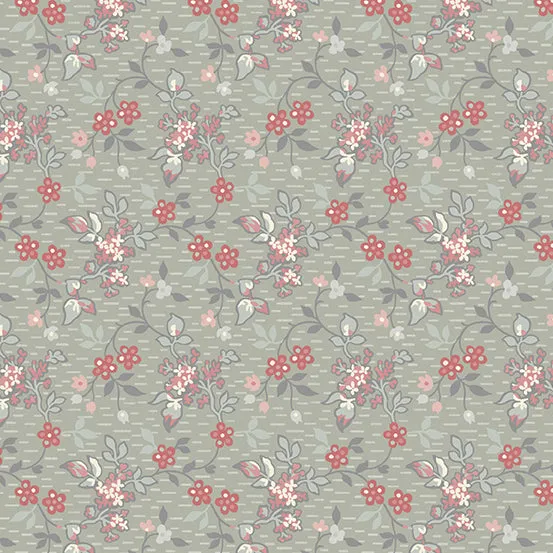 Fabric PEWTER JASMINE from Moonstone Collection by Edyta Sitar for Andover, A-9448-C