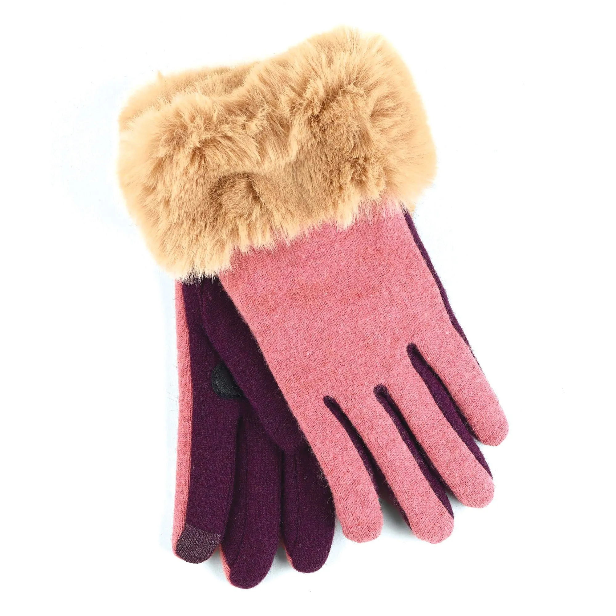 Faux Fur Cuff Glove (EGO145)