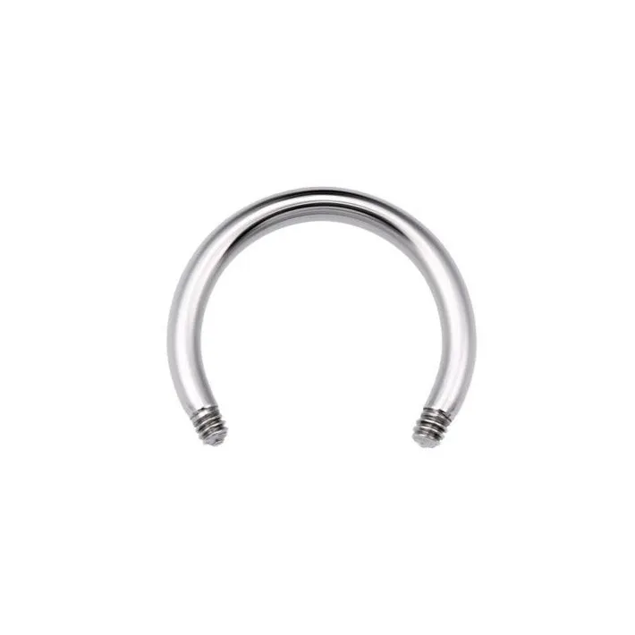 G23 Titanium Externally Threaded Horseshoe Shaft