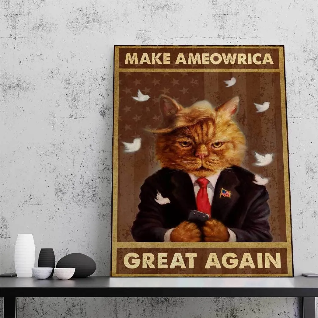 Gearhuman 3D Make Ameowrica Great Again Canvas