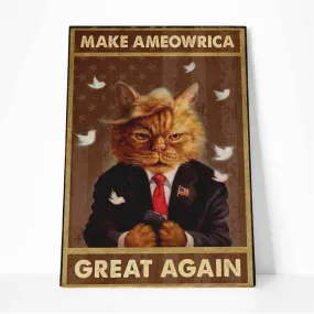 Gearhuman 3D Make Ameowrica Great Again Canvas