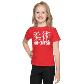 Girl's Short Sleeve Classic Jiu-Jitsu Rash Guard: Active Performance - Scarlet