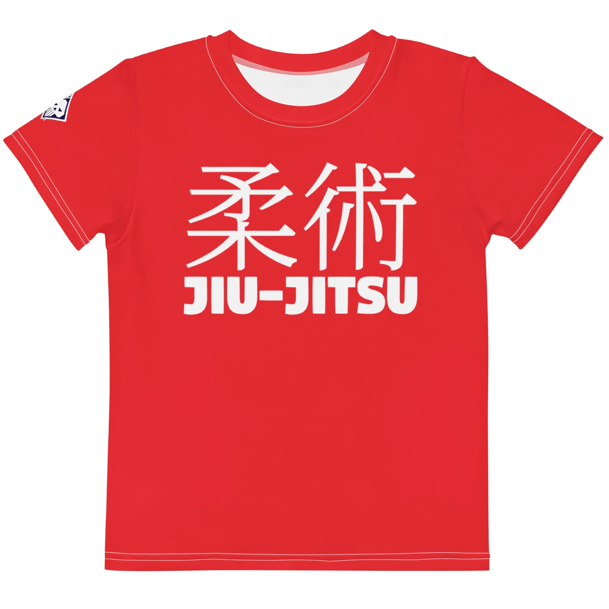 Girl's Short Sleeve Classic Jiu-Jitsu Rash Guard: Active Performance - Scarlet