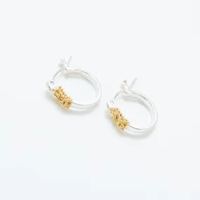 Gold Vermeil Flat Kebaikan Hoops