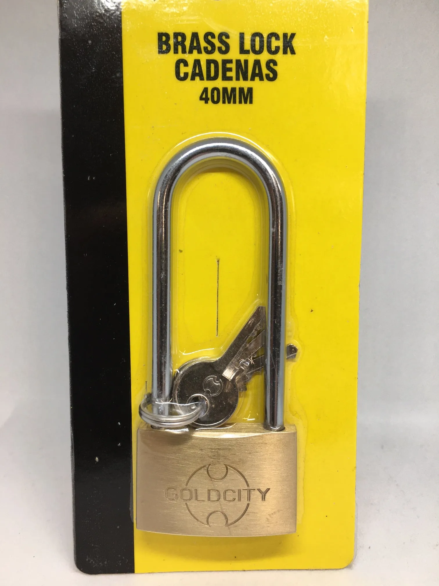 Goldcity long neck brass padlock