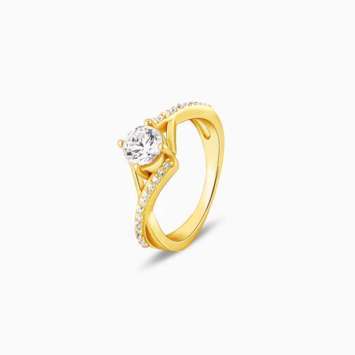 Golden Rhomboid Ring