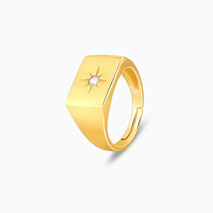 Golden Rise Star Ring for Him