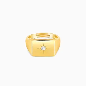 Golden Rise Star Ring for Him