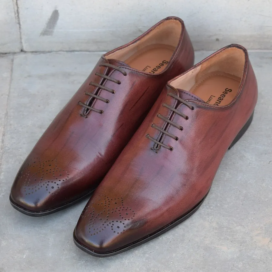 Grant Wholecut Leather Sole Shoes - Clearance