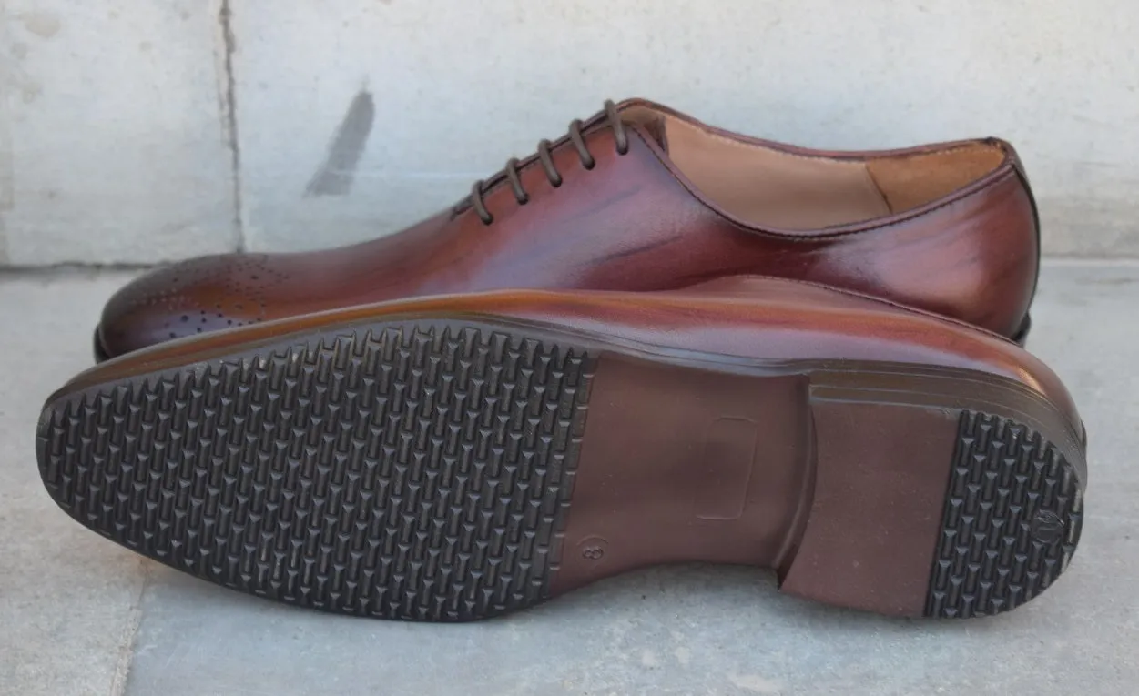 Grant Wholecut Leather Sole Shoes - Clearance