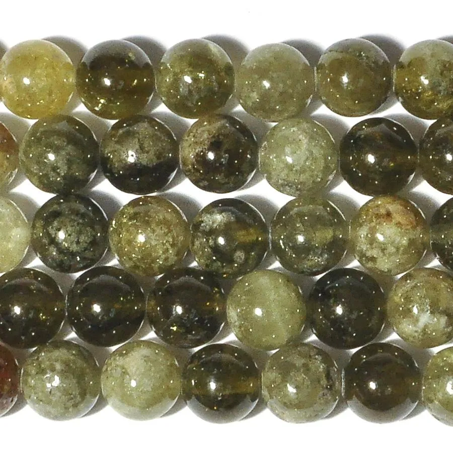 Green Garnet 8mm Round - 15-16 inch