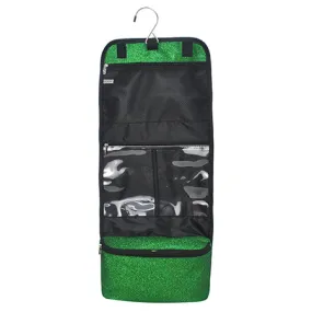 Green Glitter NGIL Traveling Toiletry Bag