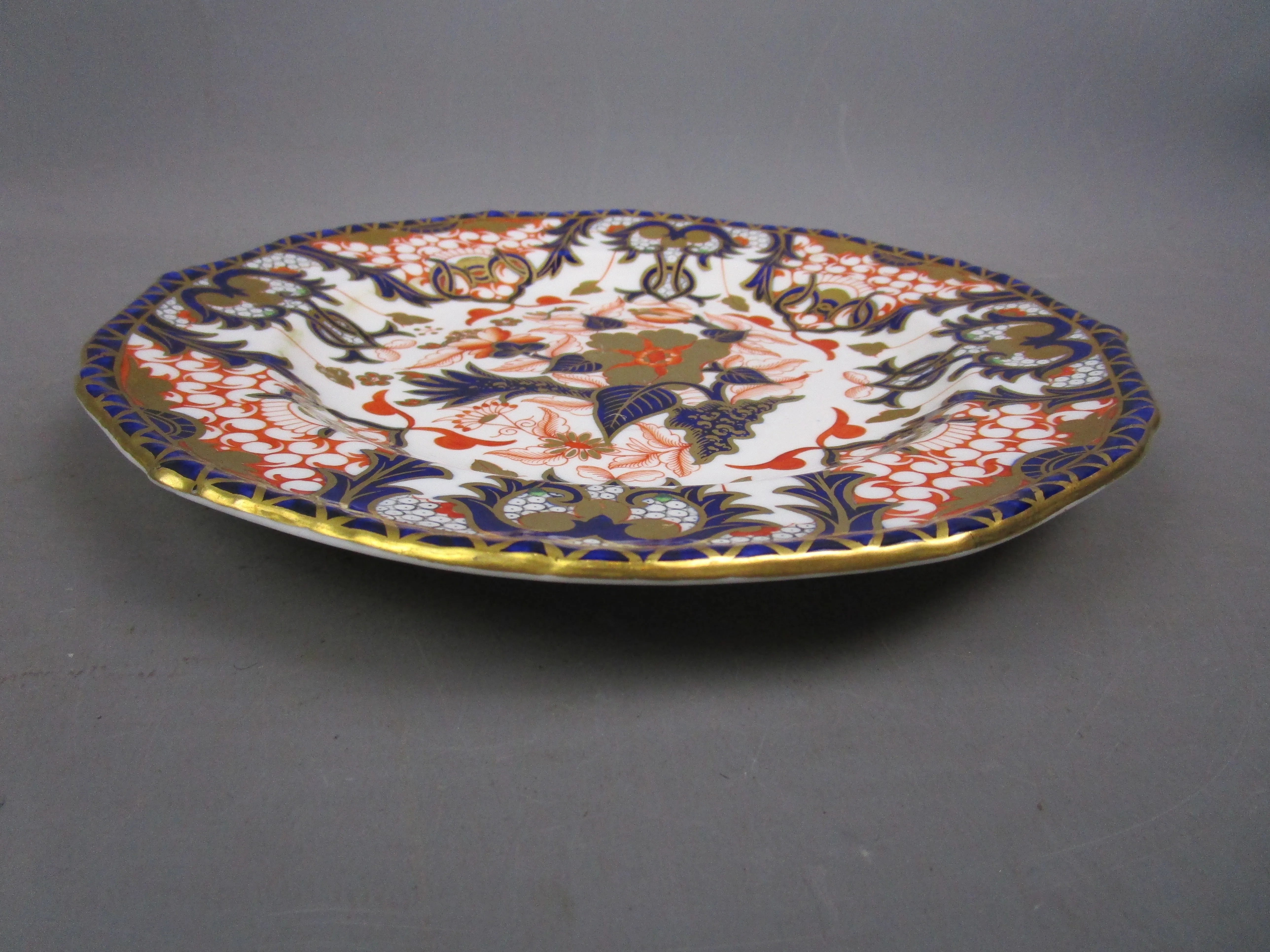 Hand Painted Royal Crown Derby Imari Design Plate Antique Victorian c1860