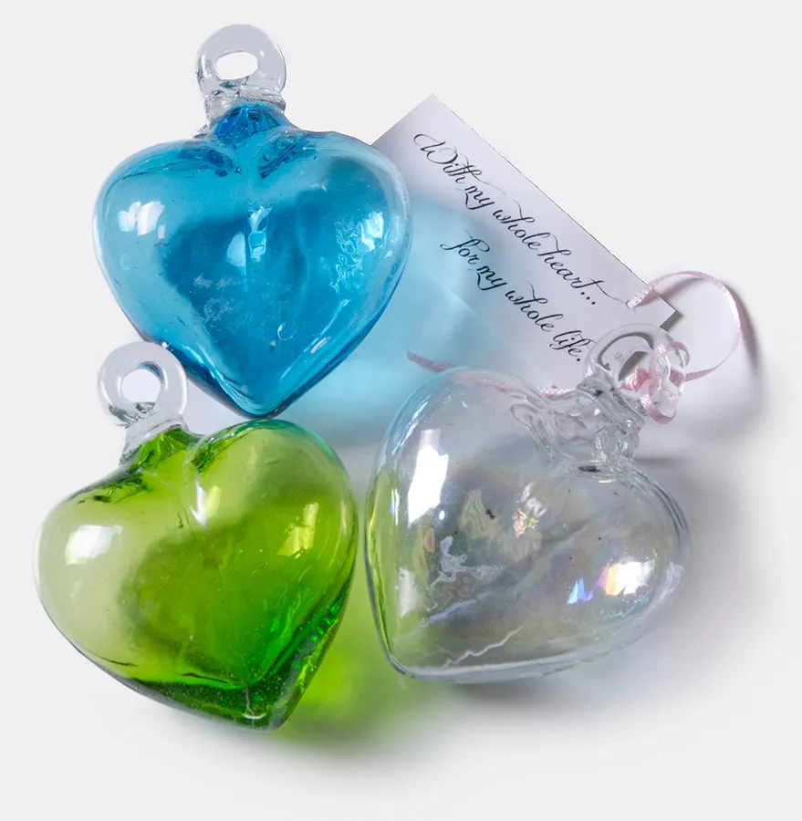 Handcrafted Ornamental Glass Heart - Petite