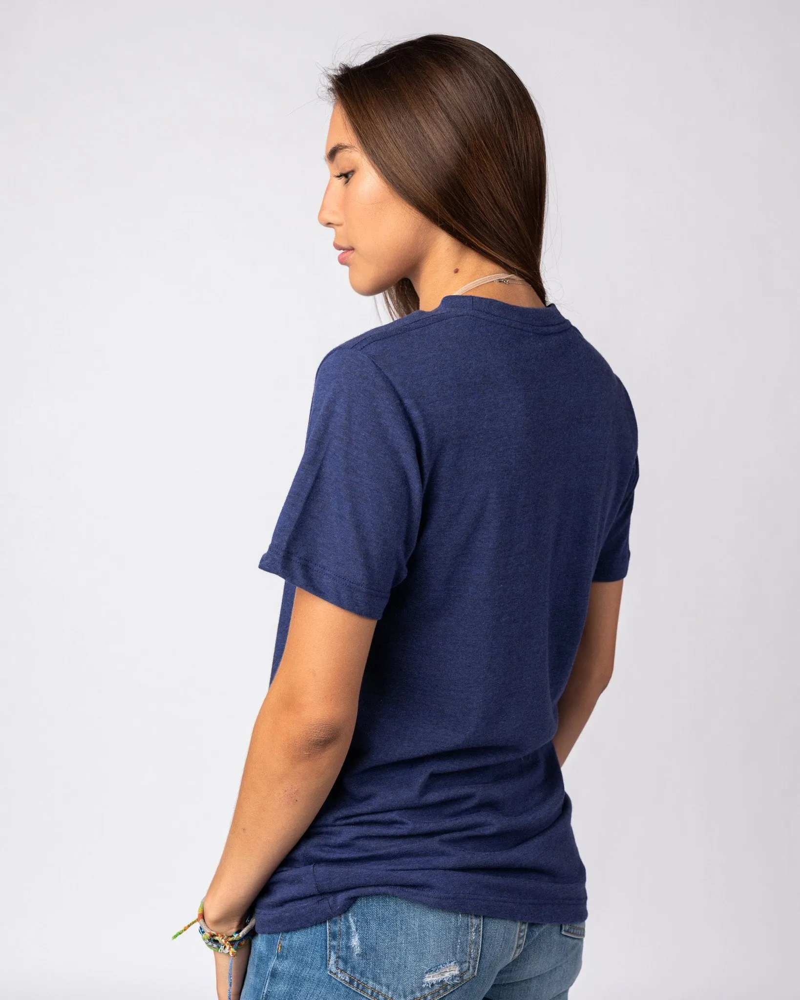 Heather Navy Unisex Essential T-Shirt