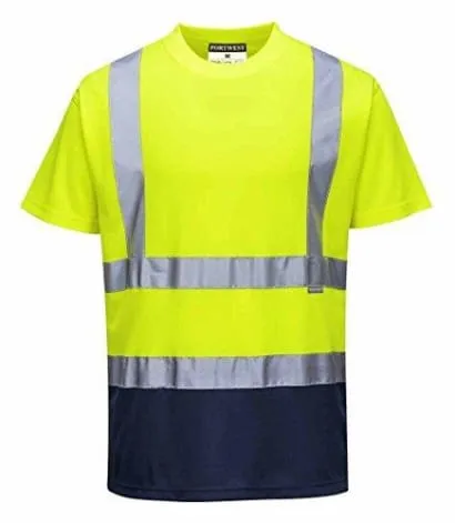 Hi Vis 2 Tone Tee Shirt RIS 3279 Wicking T Shirt Portwest S378