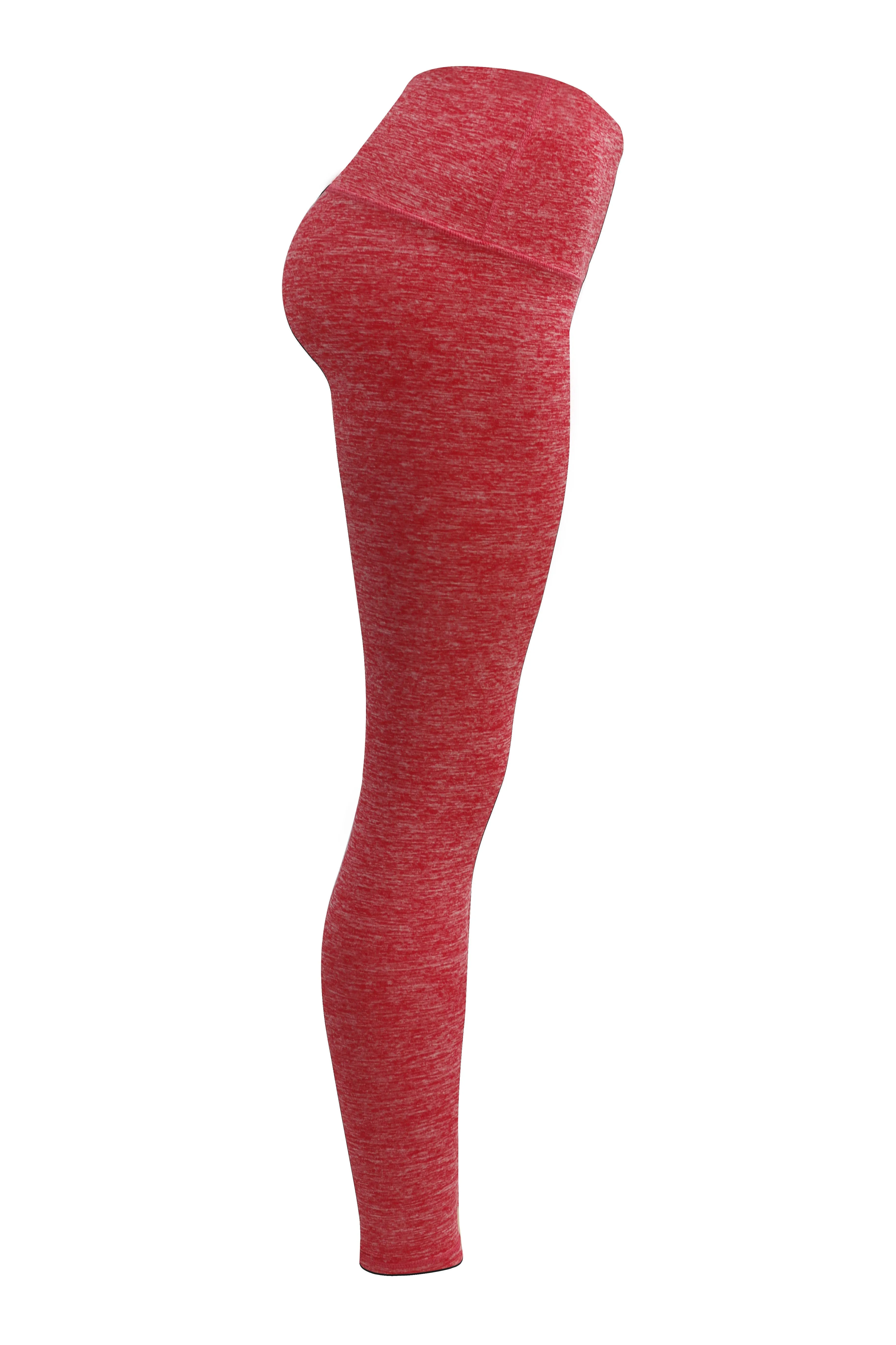 High Waist yogastudio Pants heatherred_yogastudio