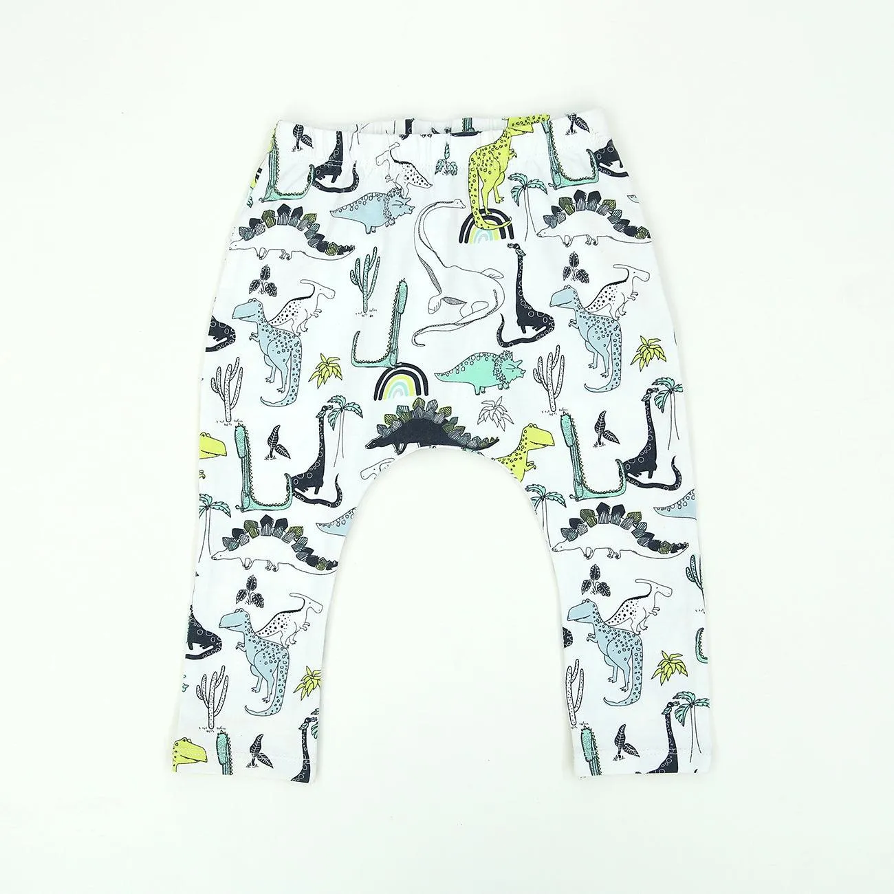 Imported All-Over Dino Printed Soft Cotton Legging For Girls 1 MONTH - 12-18 MONTH (LE-11559)