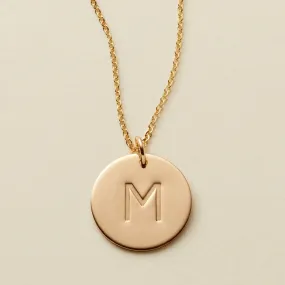 Initial Disc Necklace | 5/8 Disc