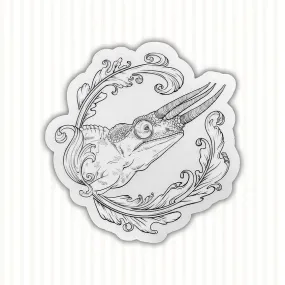 Jackson Chameleon Flourish Sticker