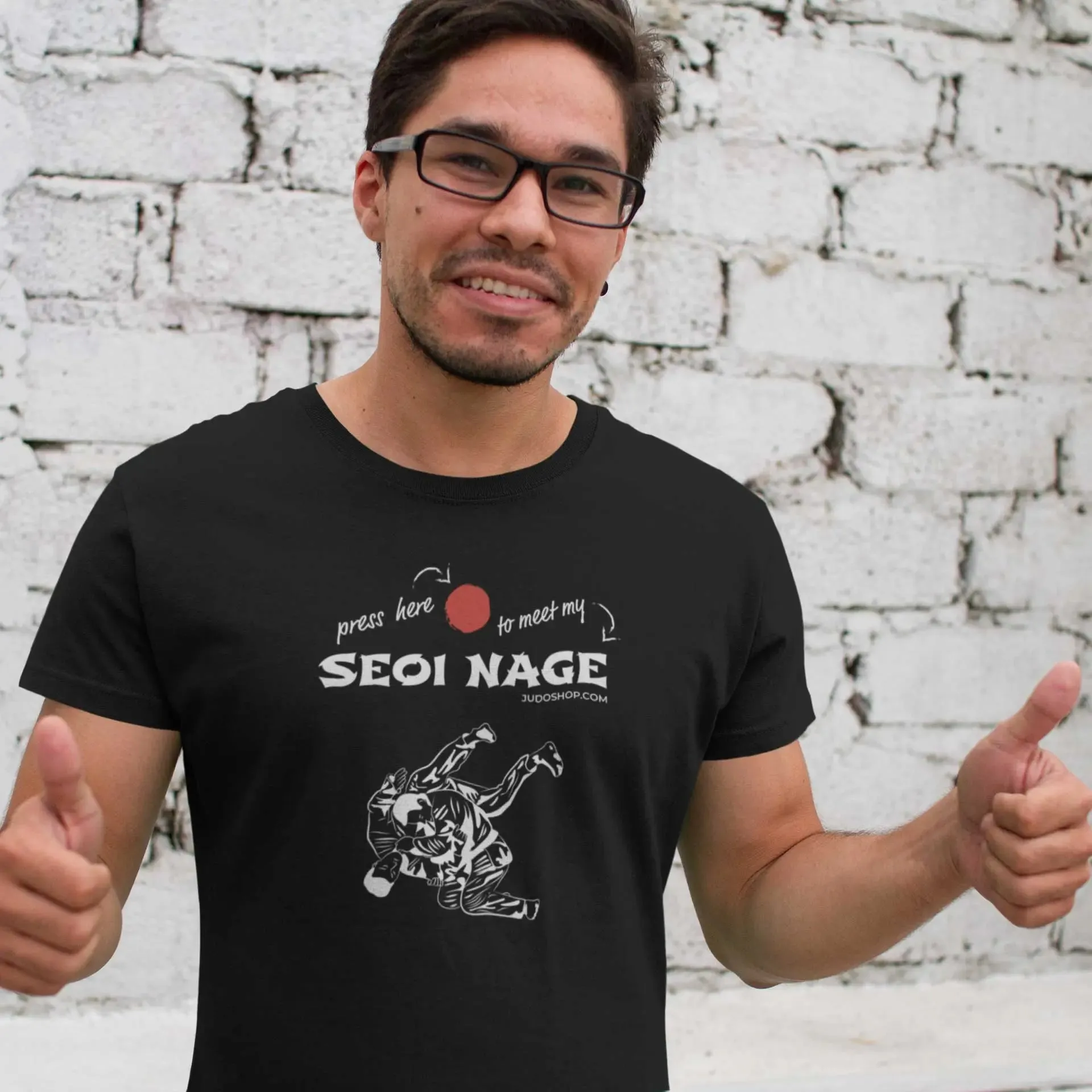 Judo T-Shirt Seoi Nage Press Here