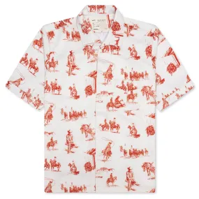 Keyes Shirt - Bone/Red