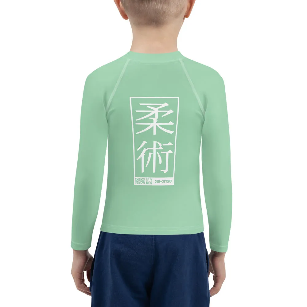 Kid's Boys Long Sleeve BJJ Rash Guard Jiu-Jitsu 010 - Vista Blue