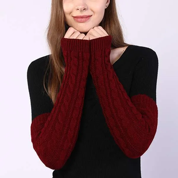 Knitted Warm Fingerless Sweater Arm Sleeves 67984687C