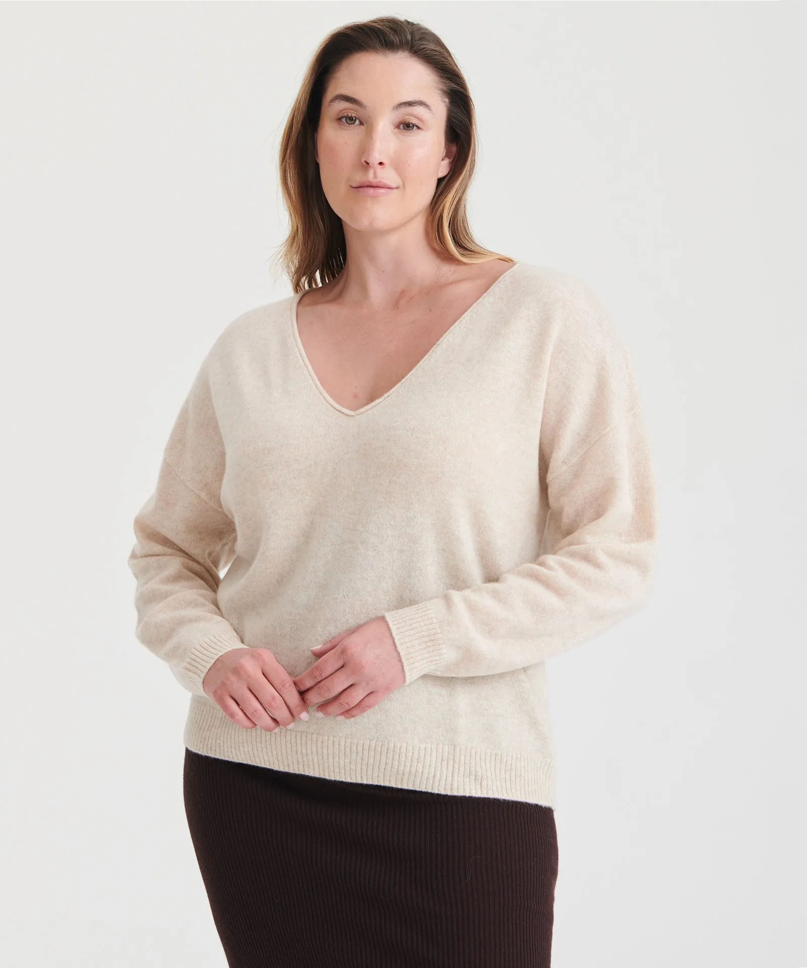 Lightweight Cashmere V-Neck Sweater