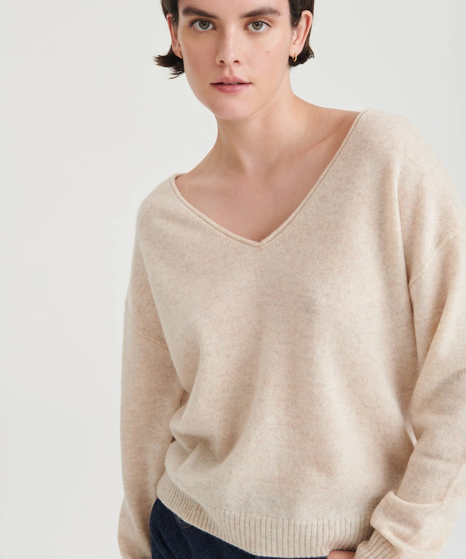 Lightweight Cashmere V-Neck Sweater