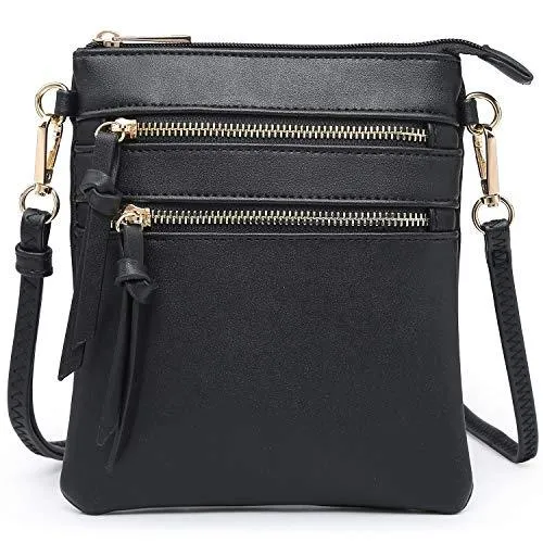 Lightweight Functional Multi Pocket Vegan Leather Shoulder Crossbody Bag l Dasein