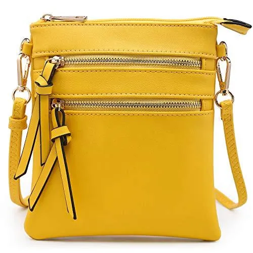 Lightweight Functional Multi Pocket Vegan Leather Shoulder Crossbody Bag l Dasein