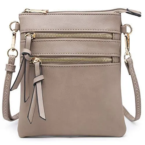 Lightweight Functional Multi Pocket Vegan Leather Shoulder Crossbody Bag l Dasein