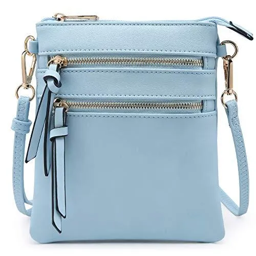 Lightweight Functional Multi Pocket Vegan Leather Shoulder Crossbody Bag l Dasein