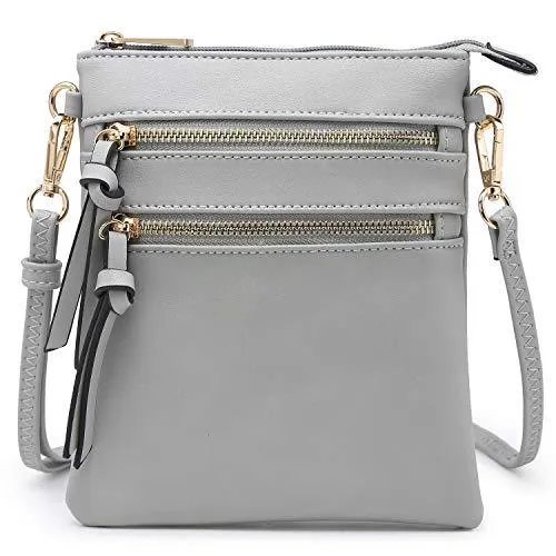 Lightweight Functional Multi Pocket Vegan Leather Shoulder Crossbody Bag l Dasein