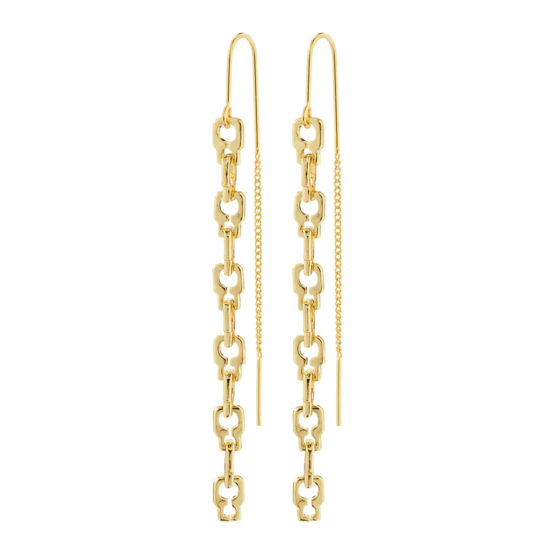 Live Gold Plated Chain Pull Through Earrings