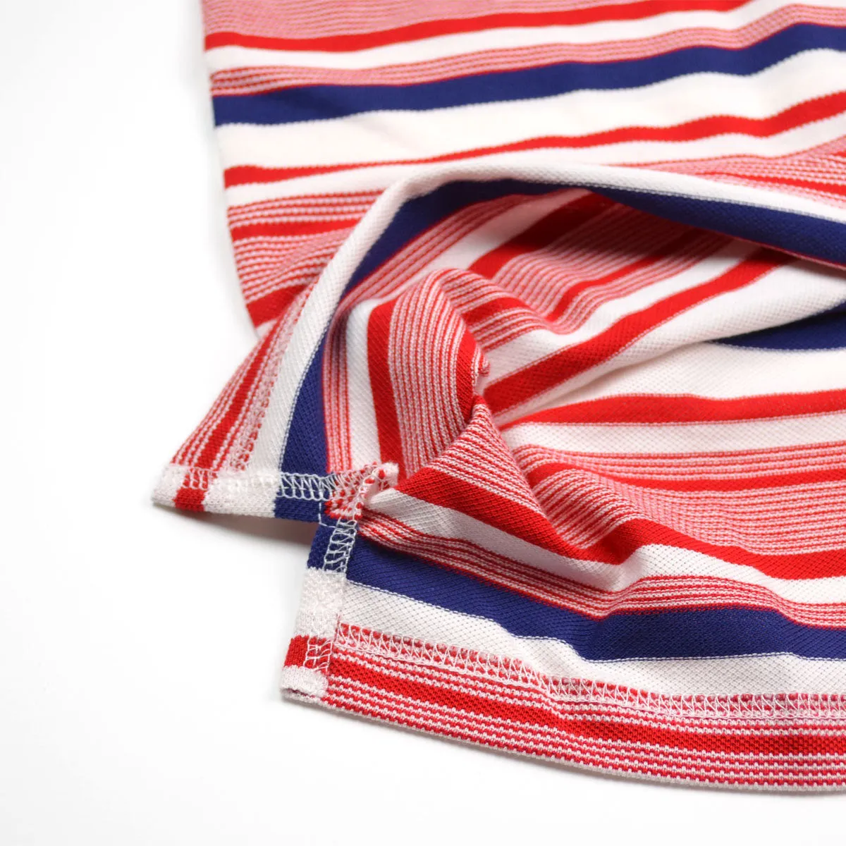 Maison Kitsuné - Irregular Stripes Polo - Red / Blue / White