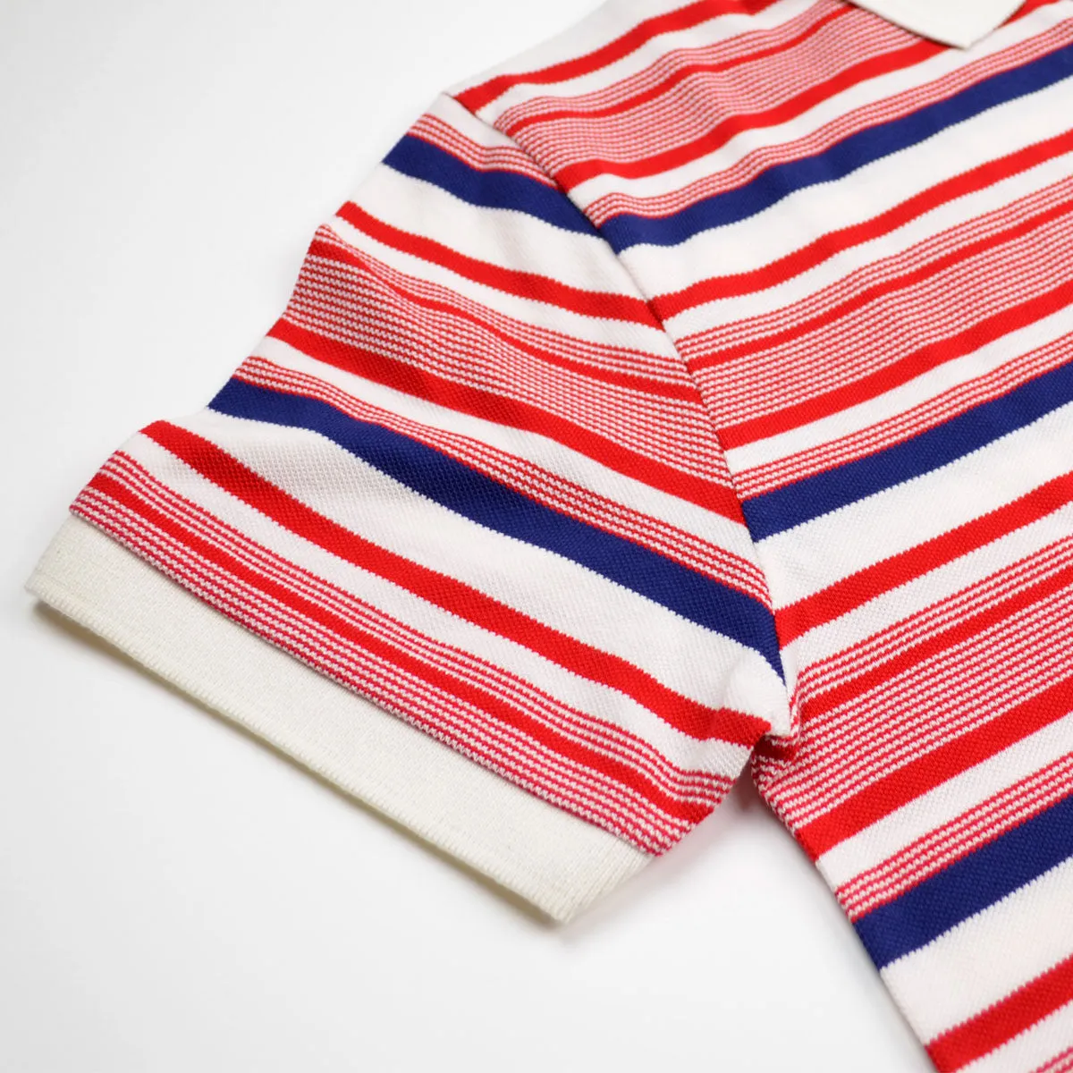 Maison Kitsuné - Irregular Stripes Polo - Red / Blue / White