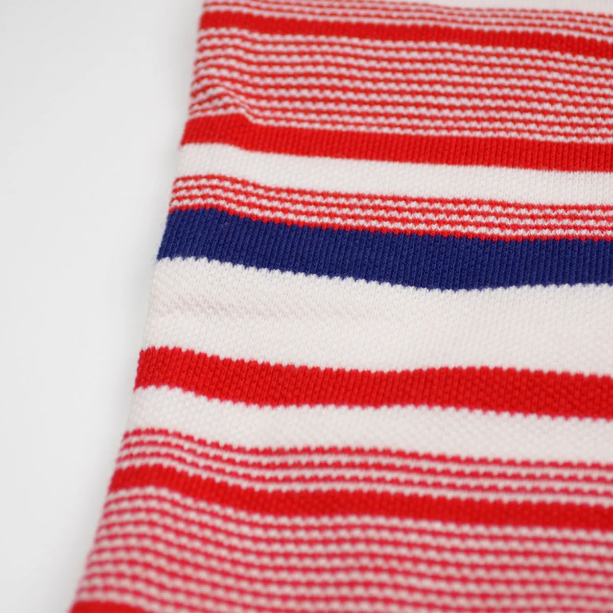 Maison Kitsuné - Irregular Stripes Polo - Red / Blue / White